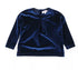 ALETTA Girls Blue Velour Blouse With Heart Logo