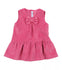 ALETTA Baby Girl Corduroy Pink Flounce Dress With Bow