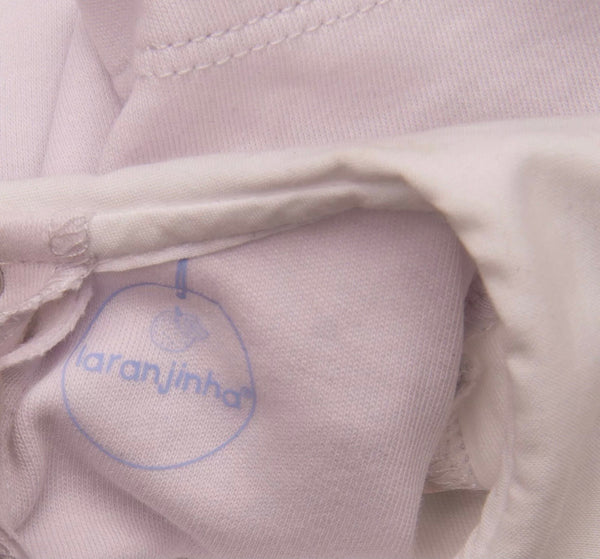 LARANJINHA Baby Off White Baby Collared Romper 100% Cotton