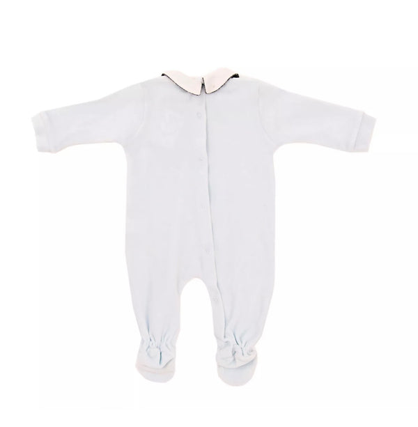 COCCODE' Baby Collared Babygrow Light Blue Long Sleeves