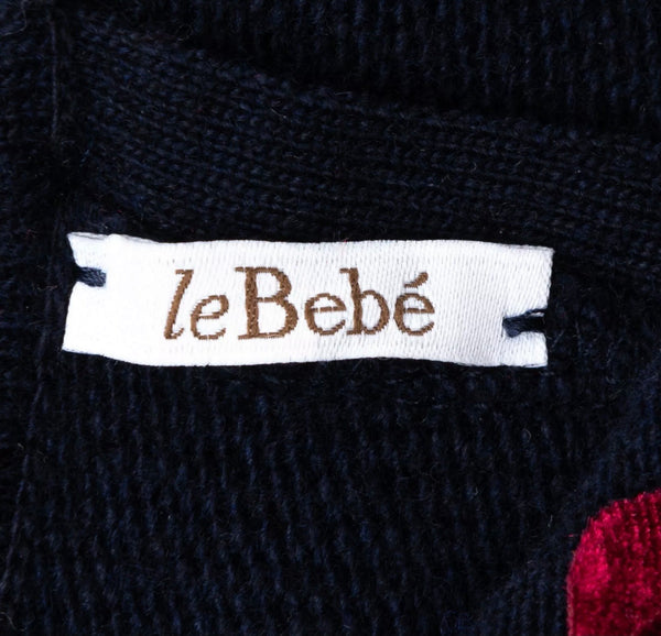 LE BEBE Baby Girl Cashmere & Wool Jumper Embellished With Roses