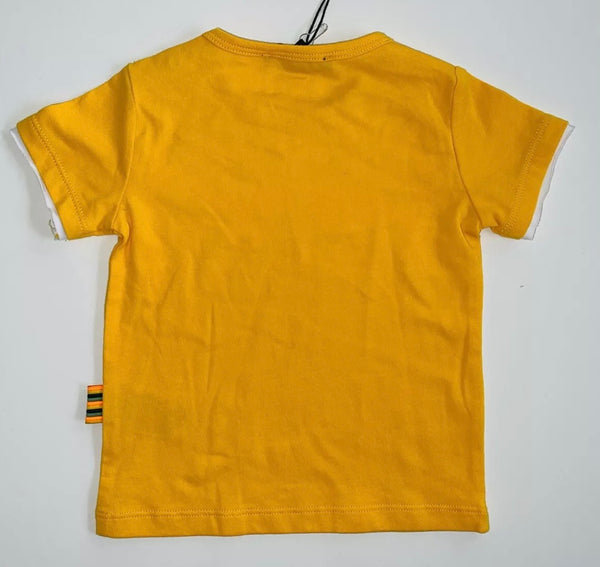 ASTON MARTIN Boys Yellow T-Shirt With Front Logo