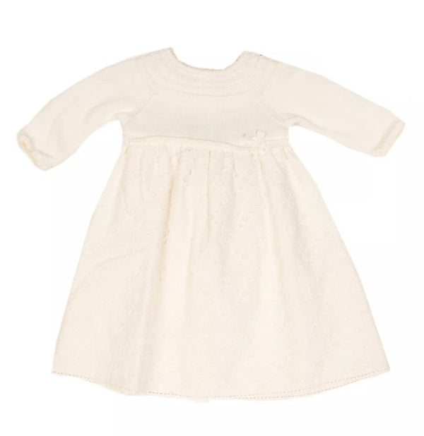 PAZ RODRIGUEZ Baby Girl White Embroidered Eyelets Dress