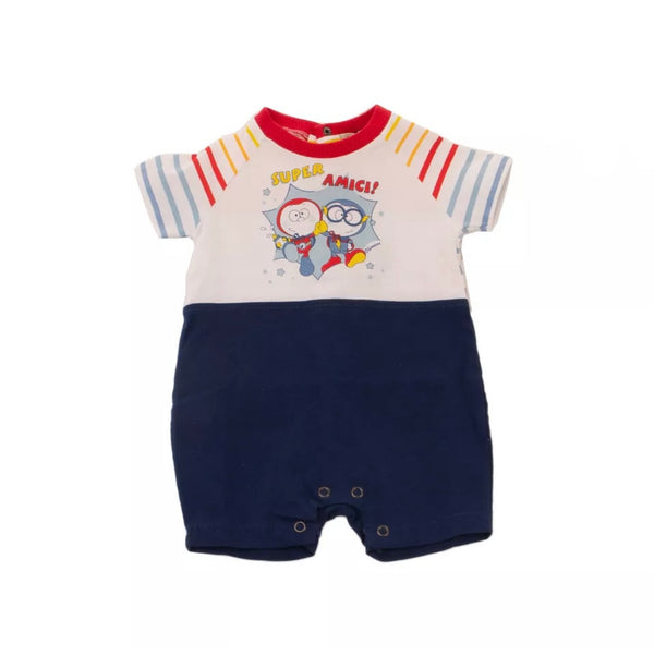 OLIMPIAS Baby Multicoloured Boys Cotton Romper With Front Print