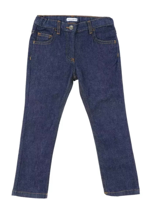 DOLCE & GABBANA Baby Blue Jeans With Back Logo