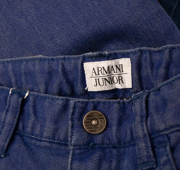 ARMANI Boys Blue Jeans With Logo