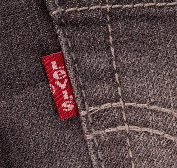 LEVI'S Baby Grey Jeans With Striped Elasticated Waist With Logo