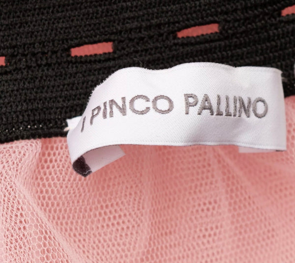 I PINCO PALLINO Girls Light Pink Long Tulle Skirt With Logo