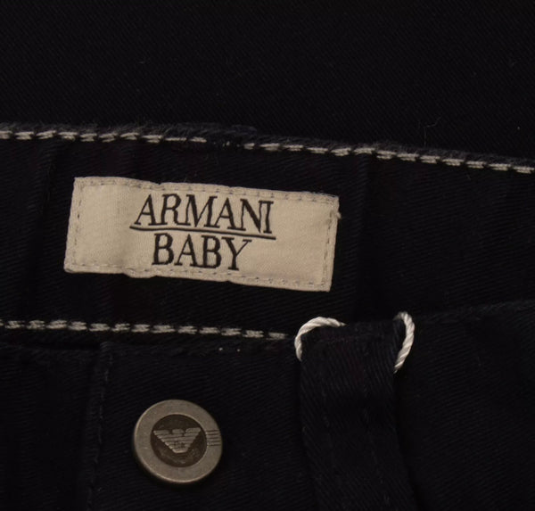 ARMANI Baby Navy Blue Skinny Trousers With Logo
