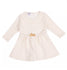 ABSORBA Baby Girl Ivory & Gold Stripped Knitted Dress With Bow