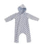 ABSORBA Sweat Romper Hooded Light Blue With Bear Pattern