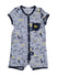 ABSORBA Baby Romper Grey & Blue With Front Pocket