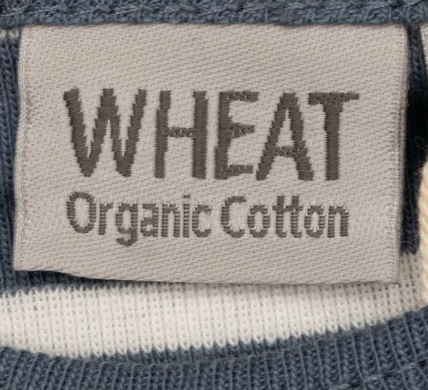 WHEAT Blue & White Stripped Babygrow 100% Organic Cotton