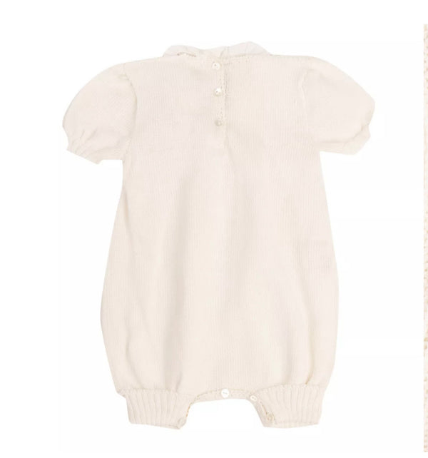 LE NOUVEAU NE' Knitted Handmade Baby Romper With Detachable Collar