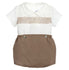 Ancar Baby Set Beige Shorts And White Shirt