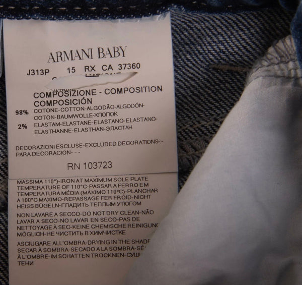 ARMANI Baby Jeans With Front Coated Logo