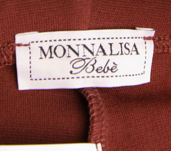 MONNALISA Bebe Girls Jersey Leggings With Split Cuffs