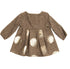 LE PETIT COCO Girls Brown Dress With Herringbone Pattern