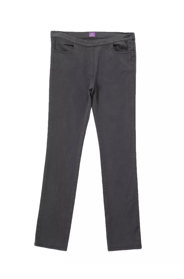 MAURO GRIFONI Girls Gabardine Grey Skinny Trousers