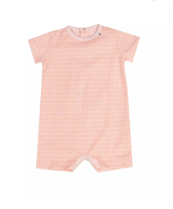 MESSAGE IN THE BOTTLE Baby Romper With Logo & Bottle Pattern