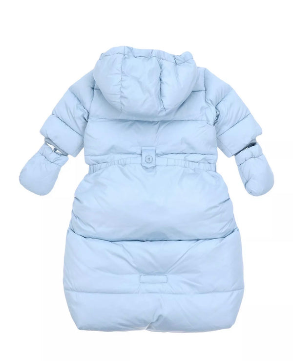 ADD Baby Down Hooded Jacket & Footmuff With Removable Hem & Mittens