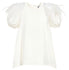 THE TINY UNIVERSE Baby Girl Ivory Dress With Feathers & Logo