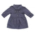 ADD Baby Trench Coat Collared Navy Blue With Front Logo