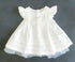 LE BEBE Baby Girl Ivory Cotton Dress With Front Heart Logo