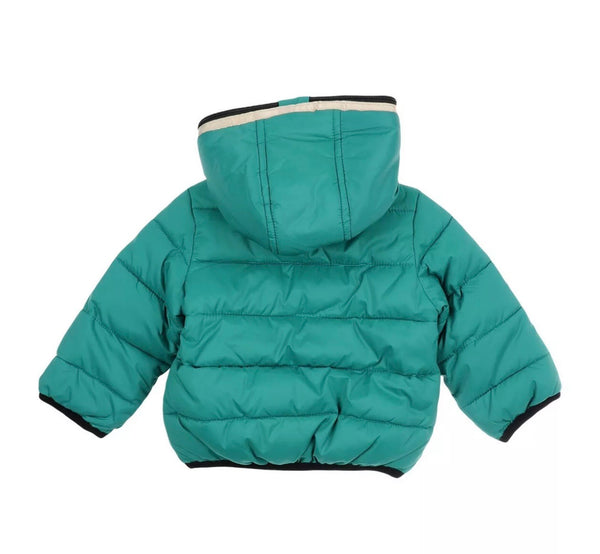 BEST BRAND Green Baby Hooded Puffer Jacket Full Zip