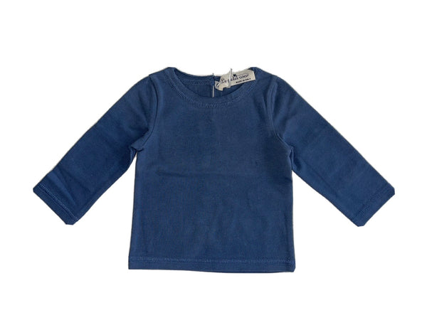 LE PETIT COCO Baby Boy Blue T-Shirt With Elbow Patches