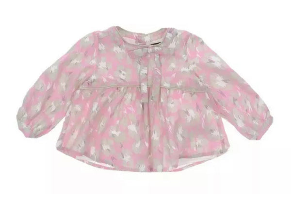 ROBERTO CAVALLI Baby Silk Blouse Shirt Pink/ Gold