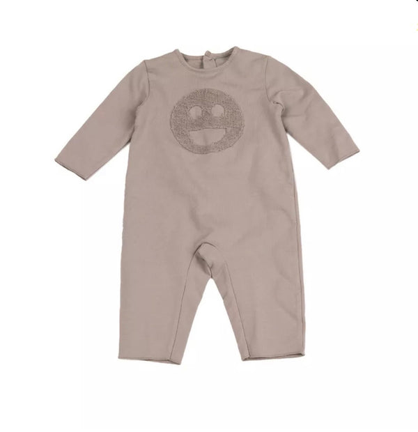FRUGOO MINIMINI Grey Babygrow With Front Smiley Face