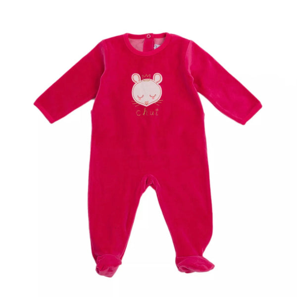 ABSORBA Baby Girl Baby Girl Bright Pink With Front Animal Patch