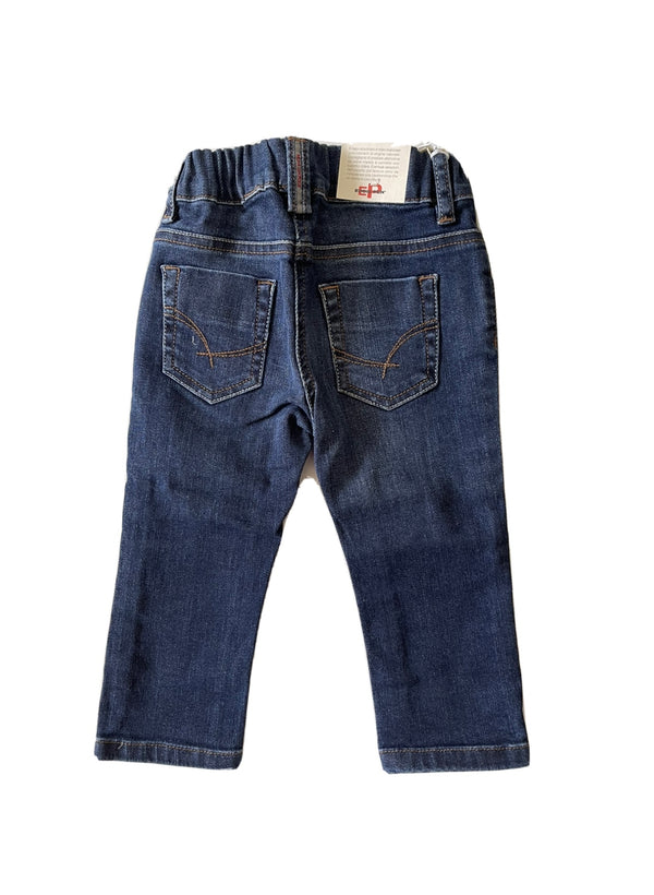 EDDIE PEN Baby Blue Jeans With Back Logo