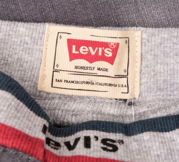 LEVI'S Baby Grey Jeans With Striped Elasticated Waist With Logo