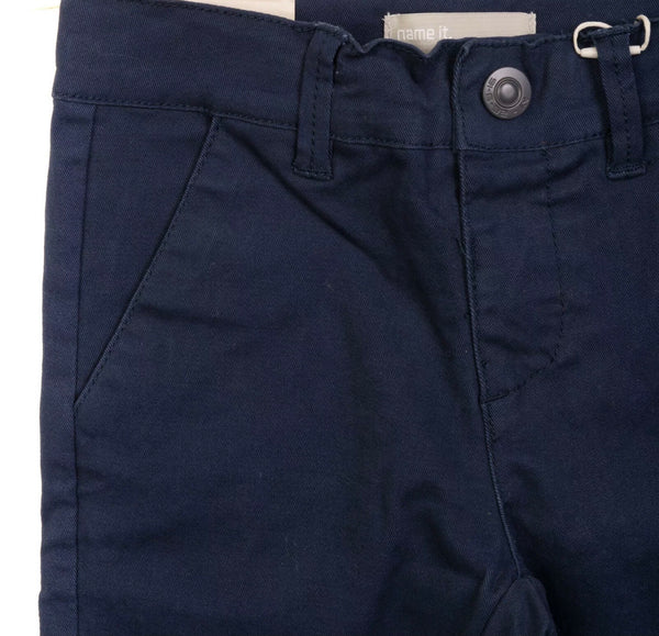 NAME IT Boys Navy Blue Chino Trousers With Pockets
