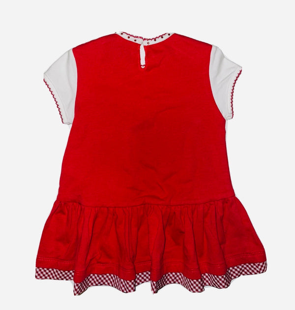 MONNALISA Baby Girl White / Red Dress