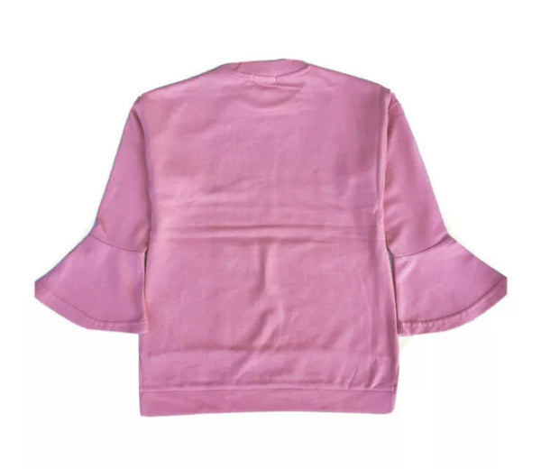 Gaialuna Girls Pink Maxi Sweater With Front Love Me Writing