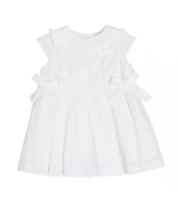 CHIC COLLECTION by LARANJINHA Girls White Dress With Bows