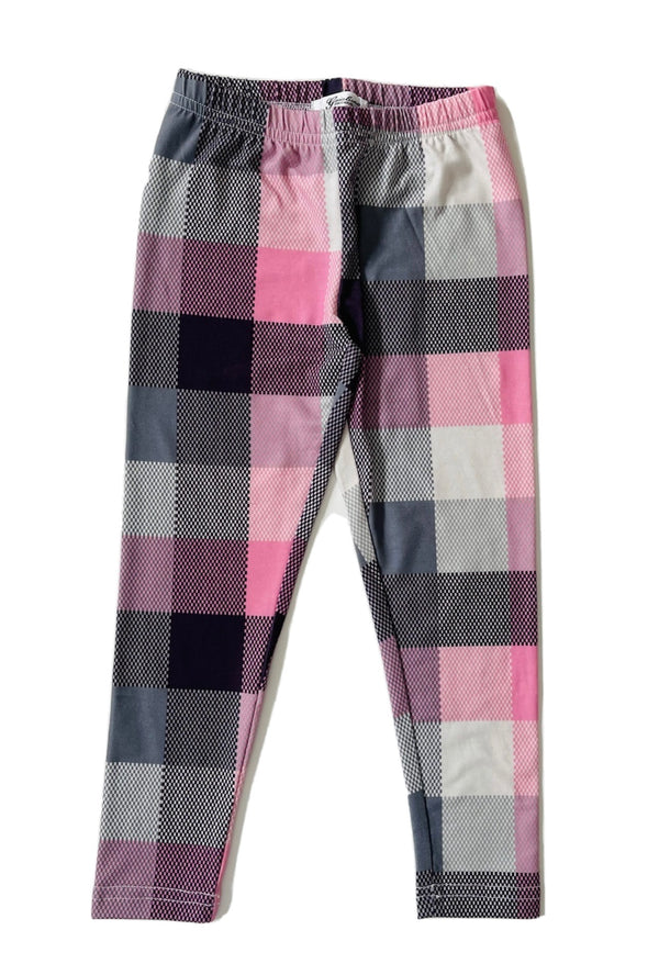 GAIALUNA Girls Chess Pink/ Grey Leggings