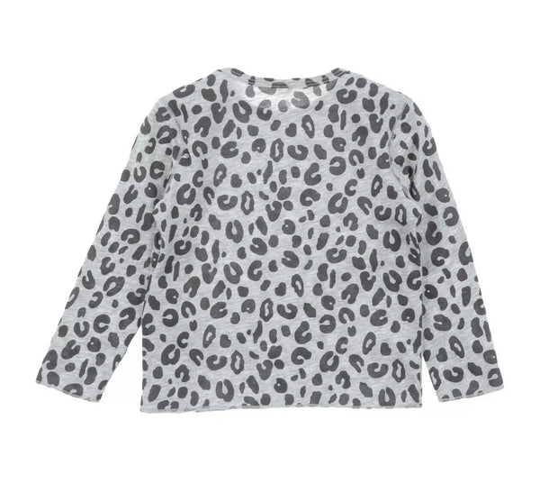STELLA MCCARTNEY Baby Grey T-Shirt Leopard Pattern