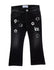 SIMONETTA Girls Black Jeans With Flowers And Logo