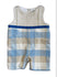 Purete' du bebe Wool Baby Romper Light Blue / Beige Chess Pattern