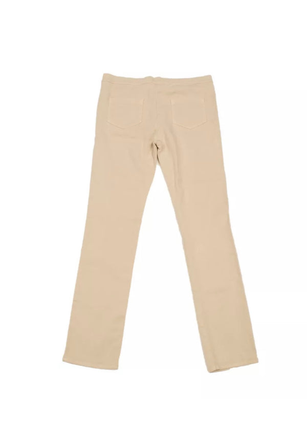 MAURO GRIFONI Girls Beige Gabardine Skinny Trousers