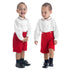 ANCAR Red & White Boys Buster Suit With Collared Shirt & Shorts