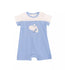 COCCODE White & Blue Baby Romper With Bear Patch