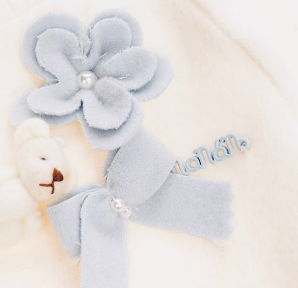 Nanan Baby Girl Sweatshirt Flower & Bear Decoration