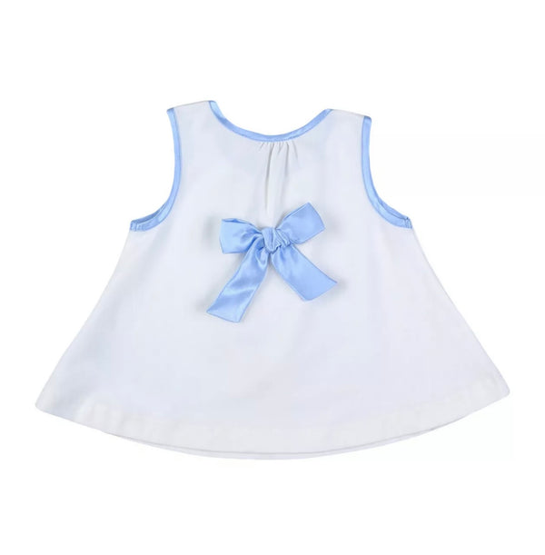BLUMARINE BABY Girls Summer Dress With Front Logo & Bow