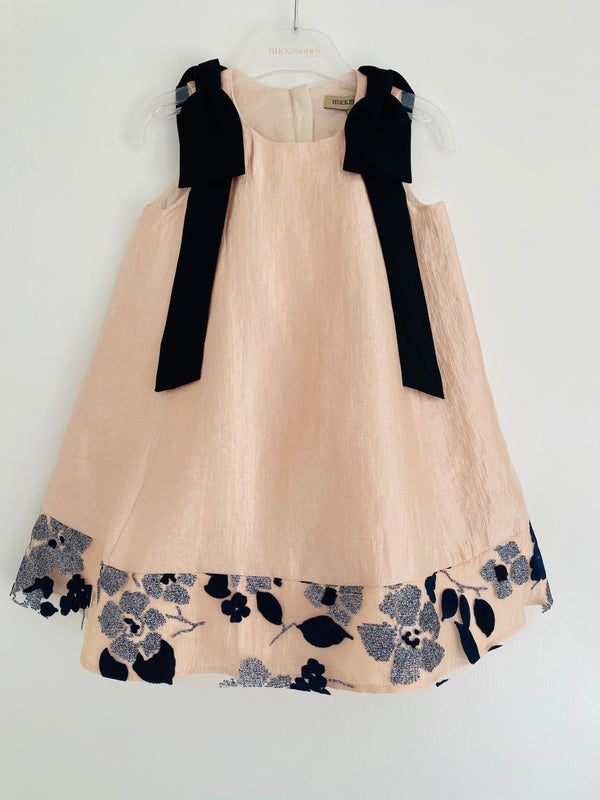 HUCKLEBONES LONDON Girls Pink & Navy Blue Dress