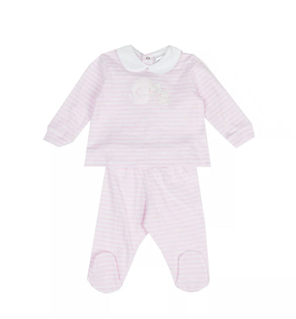 COCCODE' Baby Girl Top & Trousers Set With Elephant Patches